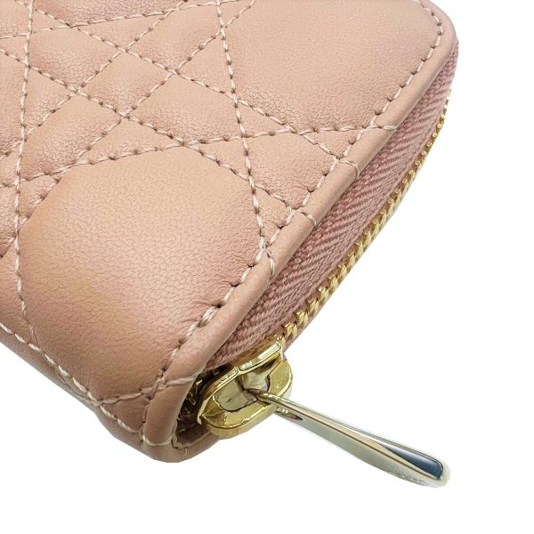 imgrc0091849431 Christian Dior Lady Dior Voyageur Coin Case Cannage Lambskin Pink