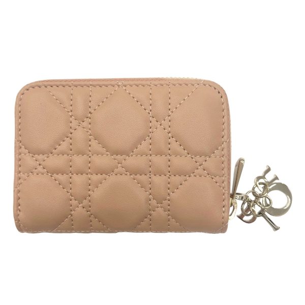 imgrc0091849434 Christian Dior Lady Dior Voyageur Coin Case Cannage Lambskin Pink