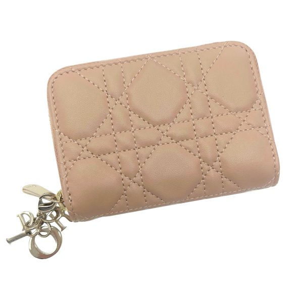 imgrc0091849435 Christian Dior Lady Dior Voyageur Coin Case Cannage Lambskin Pink