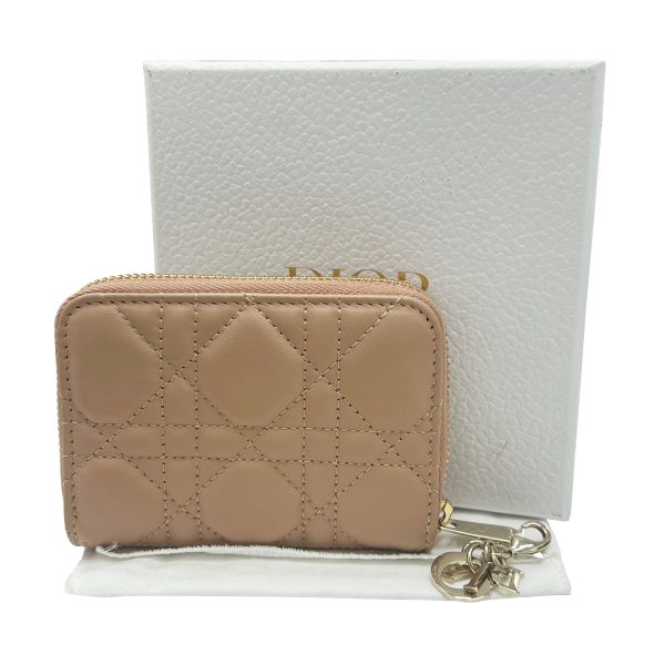 imgrc0091849438 Christian Dior Lady Dior Voyageur Coin Case Cannage Lambskin Pink