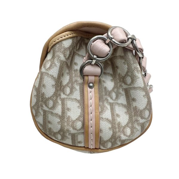 imgrc0091887077 Christian Dior Trotter Heart Charm Shoulder Bag Pink Beige