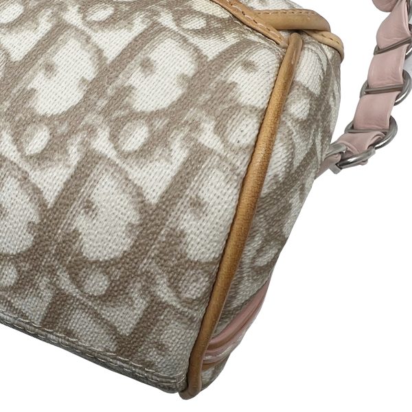 imgrc0091887081 Christian Dior Trotter Heart Charm Shoulder Bag Pink Beige