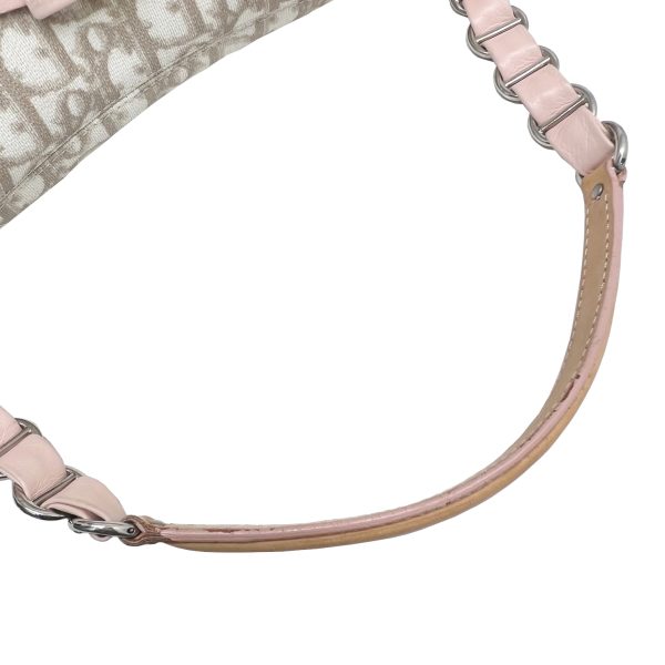 imgrc0091887083 Christian Dior Trotter Heart Charm Shoulder Bag Pink Beige