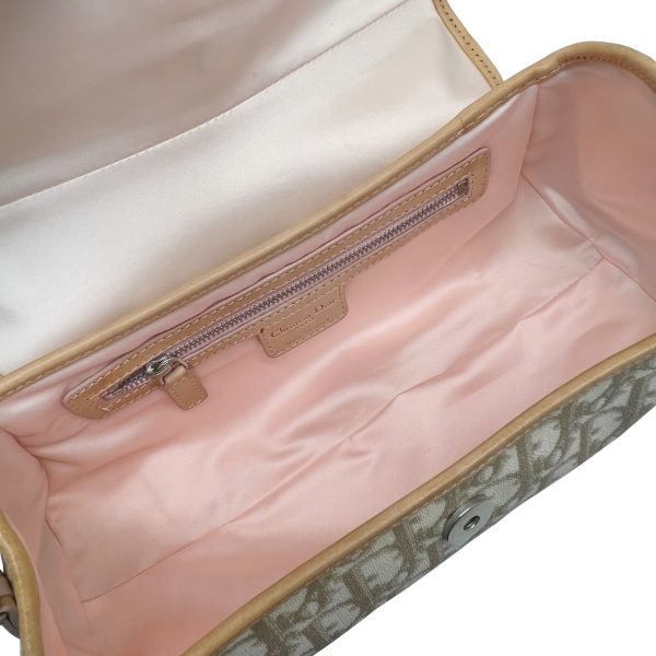 imgrc0091887085 Christian Dior Trotter Heart Charm Shoulder Bag Pink Beige