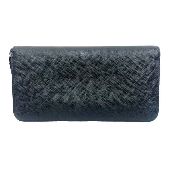 imgrc0092061477 PRADA Round Zipper Long Wallet Saffiano Black