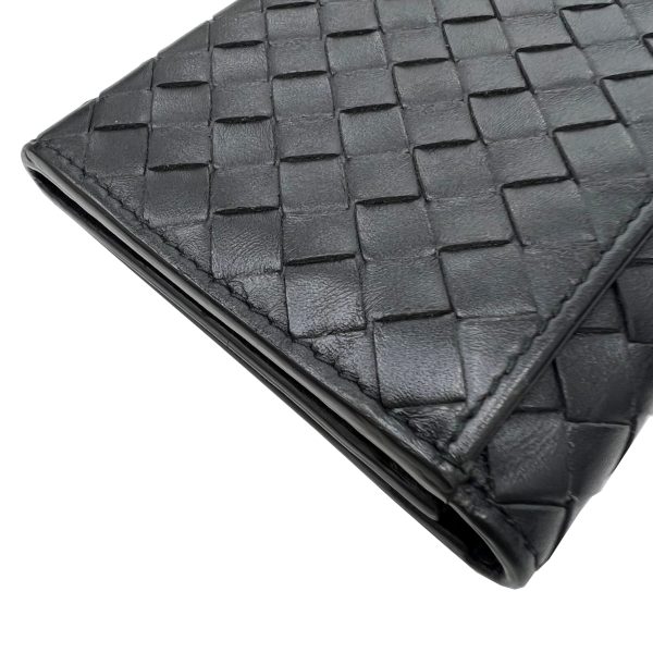 imgrc0092146324 Bottega Veneta Long Wallet Intrecciato Calfskin Leather Black