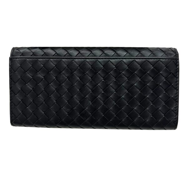 imgrc0092146328 Bottega Veneta Long Wallet Intrecciato Calfskin Leather Black