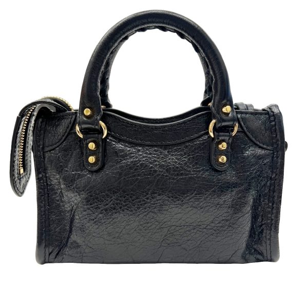 imgrc0092270799 BALENCIAGA Classic Nano City Leather Handbag Black