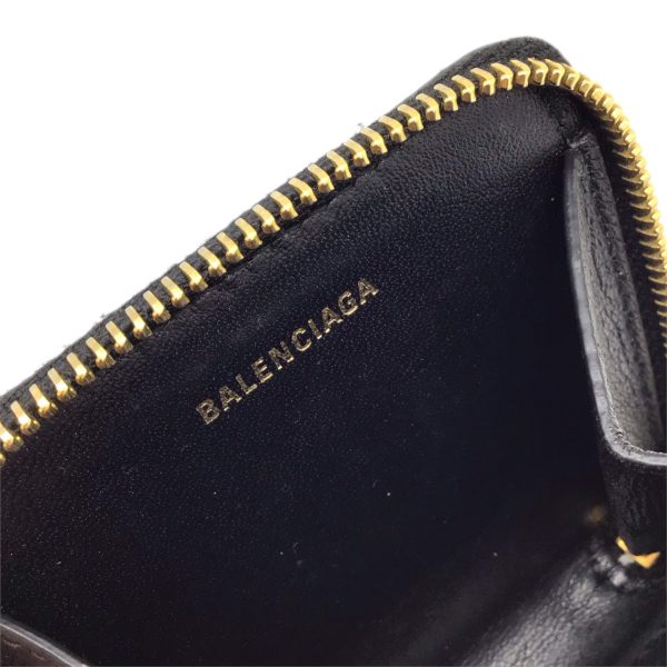 imgrc0092407655 Balenciaga Coin Case Metal Zippy Coin Purse Black