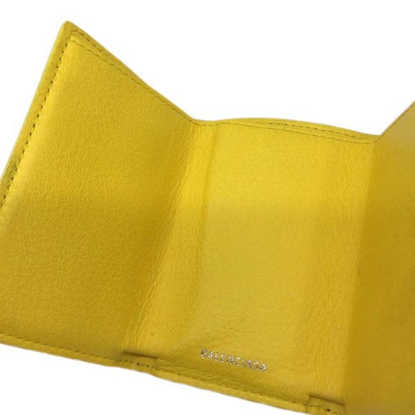 imgrc0092430045 Balenciaga Paper Mini Wallet Trifold Compact Yellow