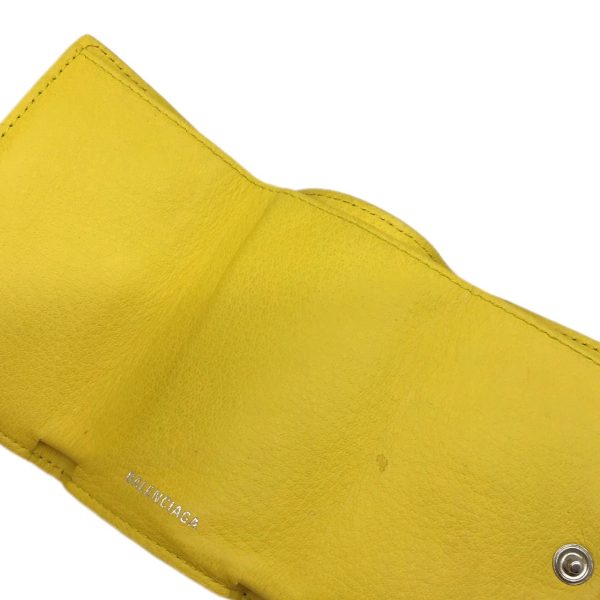 imgrc0092430050 Balenciaga Paper Mini Wallet Trifold Compact Yellow