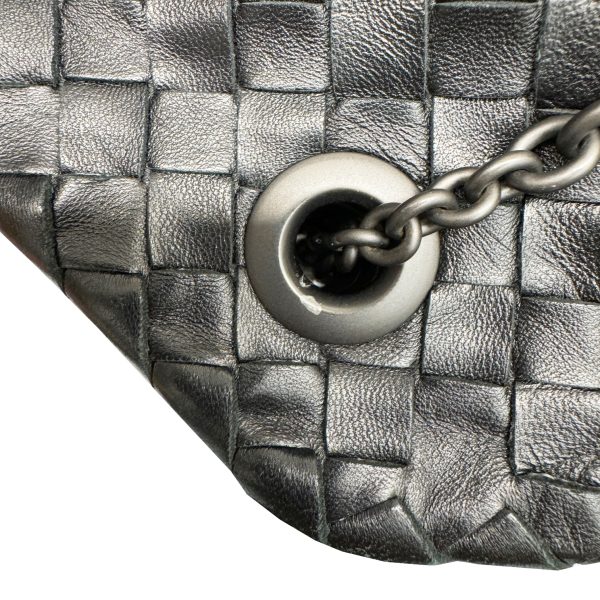 imgrc0092615039 Bottega Veneta Intrecciato Shoulder Bag Chain Leather Black