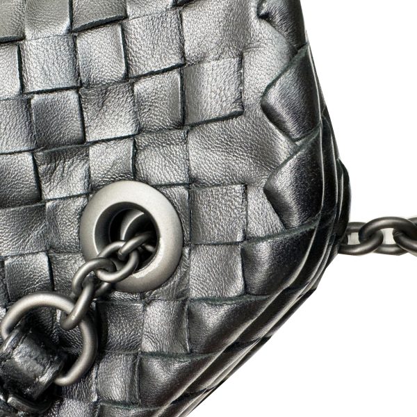 imgrc0092615041 Bottega Veneta Intrecciato Shoulder Bag Chain Leather Black