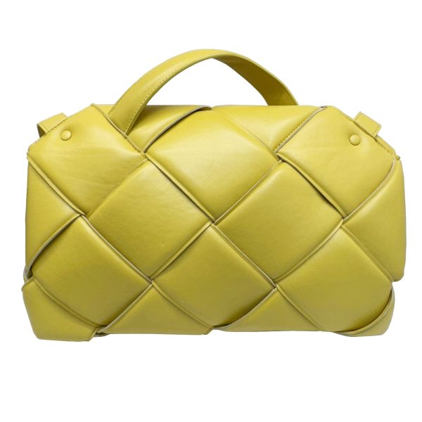 imgrc0092659154 Bottega Veneta Maxi Intrecciato Shoulder Bag 2WAY Leather Yellow