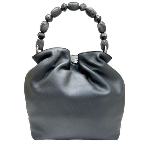 imgrc0092659180 Christian Dior Maris Pearl Handbag Leather Gray