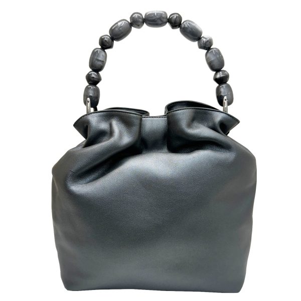 imgrc0092659181 Christian Dior Maris Pearl Handbag Leather Gray