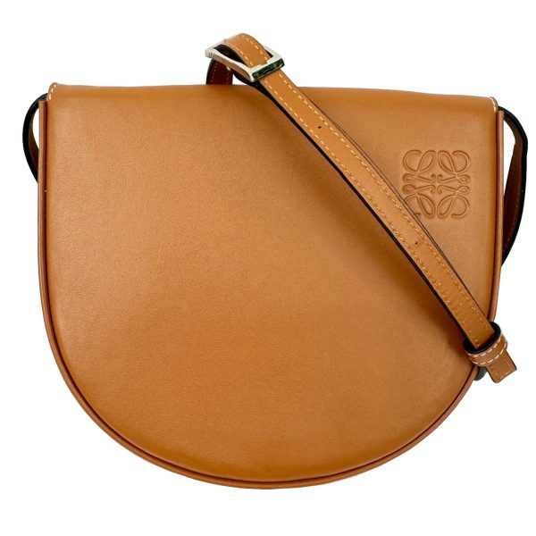 imgrc0093064189 Loewe Heel Crossbody Shoulder Bag Calf Tan Brown