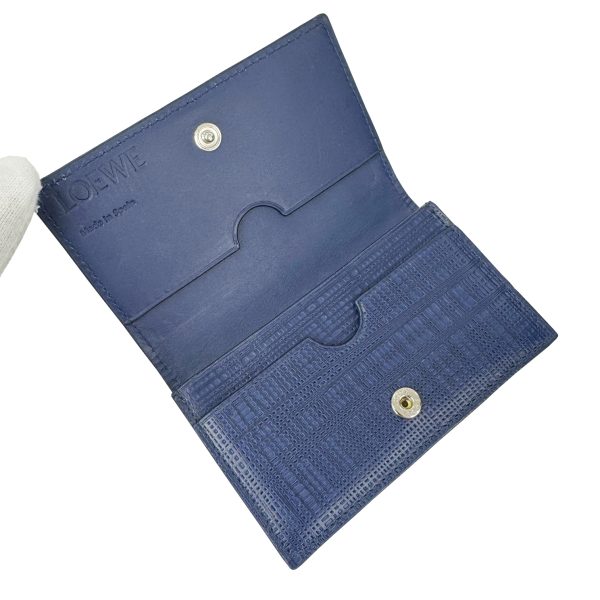 imgrc0093075460 Loewe Anagram Business Card Holder Leather Navy