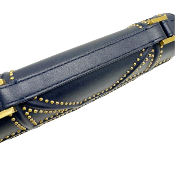 imgrc0093130958 Christian Dior Diorama Chain Shoulder Bag Clutch Small Leather Navy