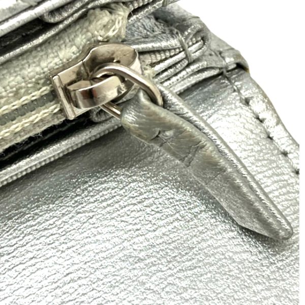 created by Background Eraser CHANEL Matelasse Long Flap Wallet Silver