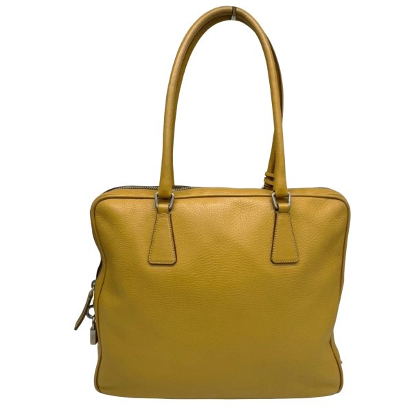 imgrc0093144657 PRADA Tote Bag Leather Ocher Yellow Brown