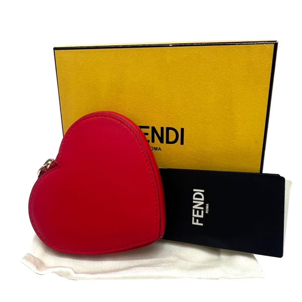 imgrc0093471706 FENDI Heart Coin Case Red