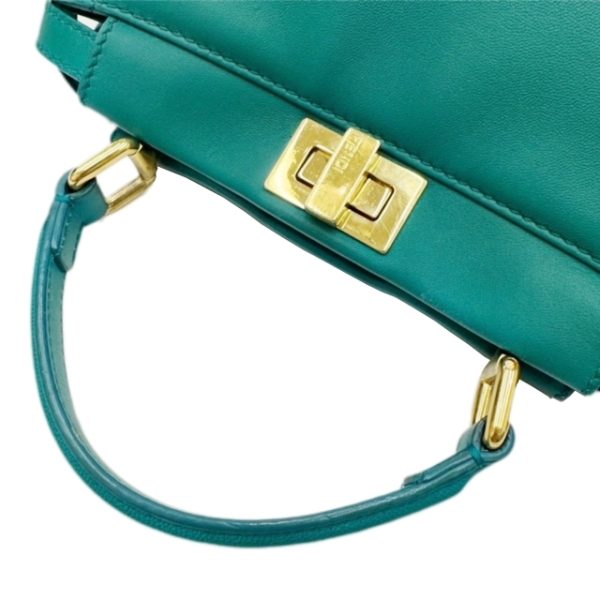 created by Background Eraser FENDI Mini Peekaboo 2WAY Handbag Green