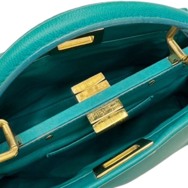 created by Background Eraser FENDI Mini Peekaboo 2WAY Handbag Green