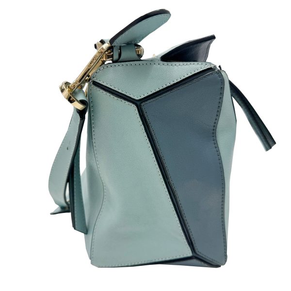 imgrc0093774847 Loewe Puzzle Medium 2WAY Handbag Shoulder Bag Calf Blue