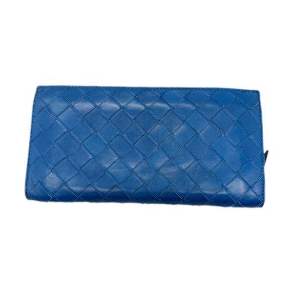 created by Background Eraser Bottega Veneta Intrecciato Long Wallet Leather Blue