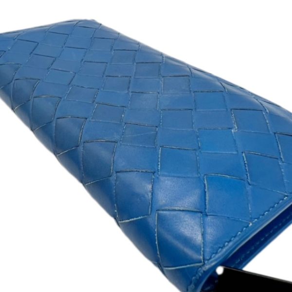 created by Background Eraser Bottega Veneta Intrecciato Long Wallet Leather Blue