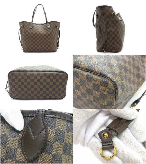 imgrc0094198503 Louis Vuitton Neverfull MM Damier Ebene Tote Bag Brown