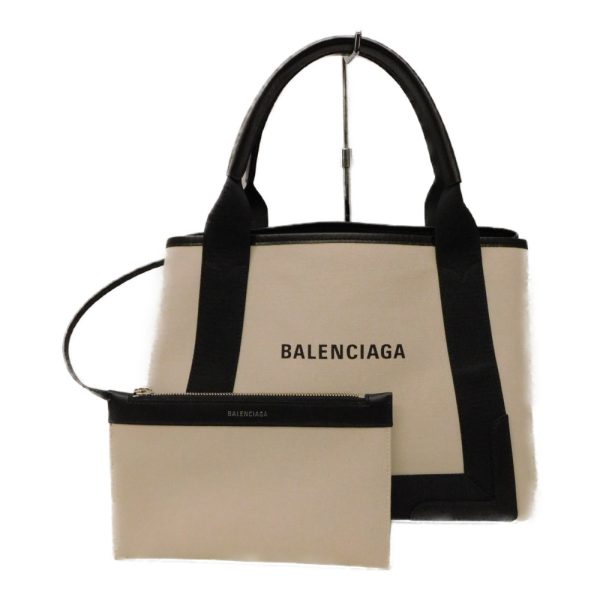 imgrc0094199989 BALENCIAGA Small Cabas Tote Bag Handbag Pouch Ivory