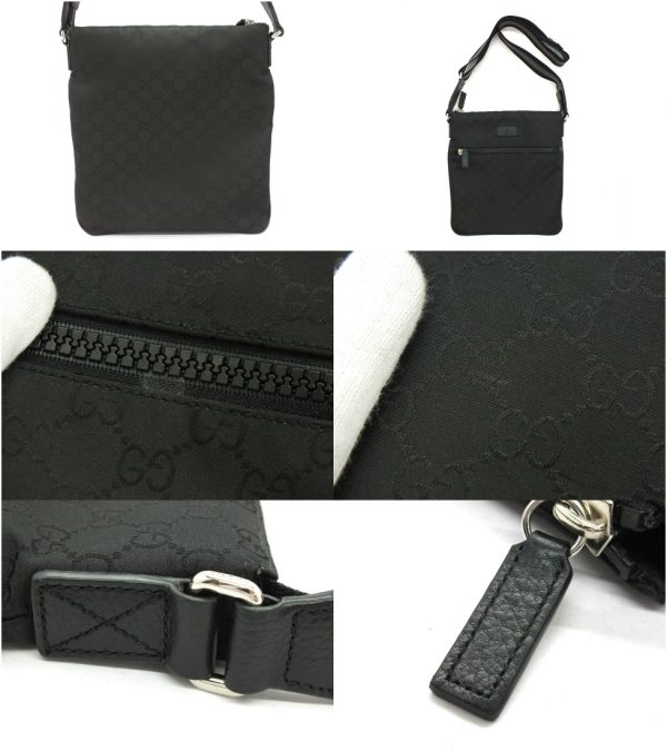 imgrc0094277417 Gucci GG Nylon Shoulder Bag Black