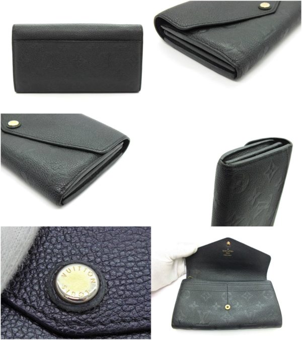 imgrc0094498496 Louis Vuitton Empreinte Portefeuille Sarah Long Wallet Black