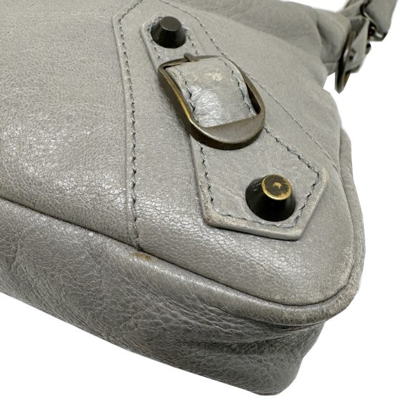 imgrc0094575314 BALENCIAGA The City Leather Handbag Gray