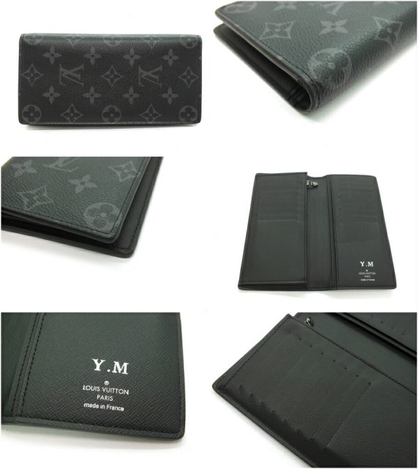 imgrc0094578469 Louis Vuitton Eclipse Brazza Long Wallet Black