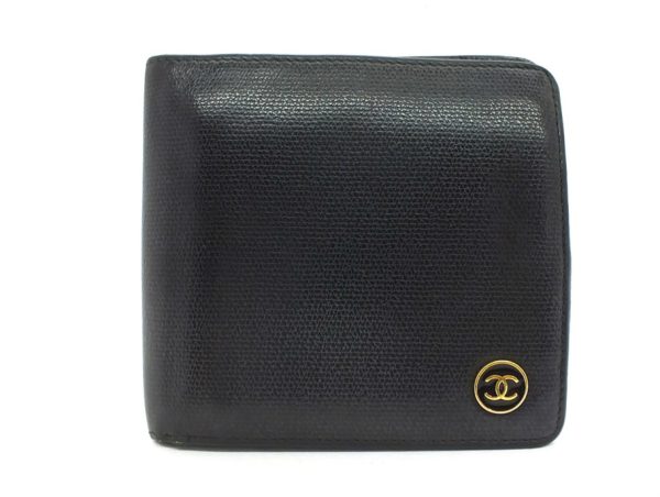 imgrc0094675616 Chanel Coco Button Bi FWallet Black