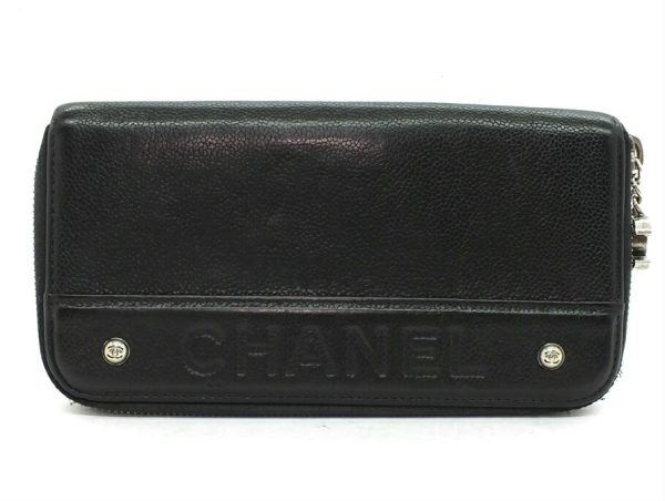 imgrc0094675628 Chanel Caviar Skin Long Wallet Black