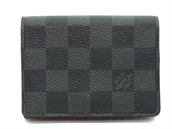 imgrc0094680273 Louis Vuitton Graphite Anvelope Carte de Visite Card Case Black