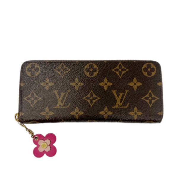 created by Background Eraser Louis Vuitton Portefeuille Clemence Long Wallet Monogram Canvas Brown