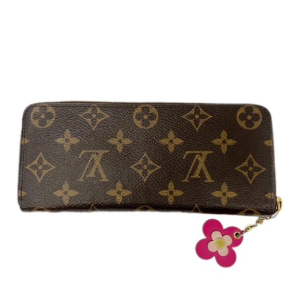 created by Background Eraser Louis Vuitton Portefeuille Clemence Long Wallet Monogram Canvas Brown