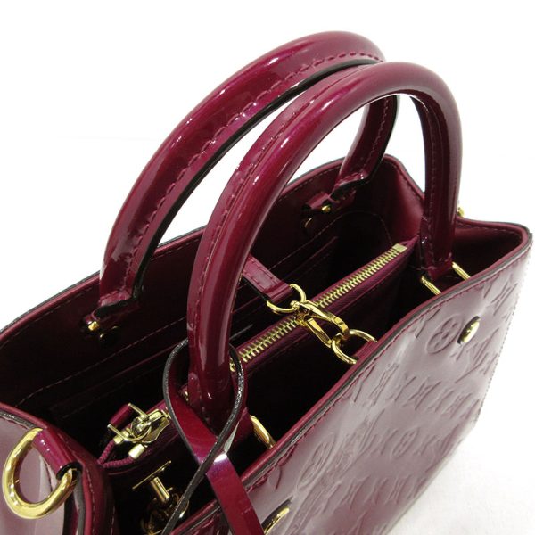 imgrc0095222387 Louis Vuitton Montaigne BB 2 Way Bag Vernis Wine Red