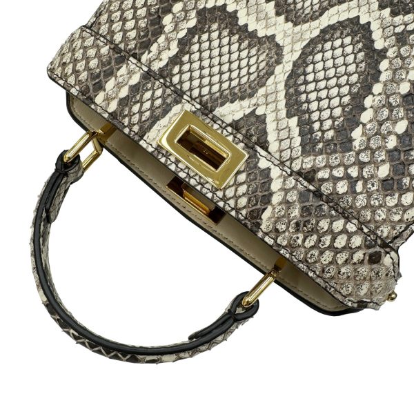 imgrc0095369370 FENDI Peekaboo ISeeU Petit Python Handbag Pink