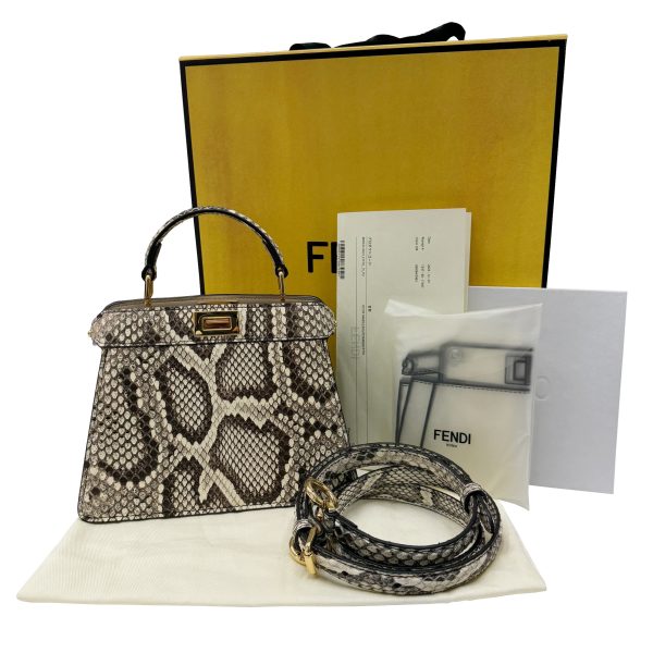 imgrc0095369378 FENDI Peekaboo ISeeU Petit Python Handbag Pink