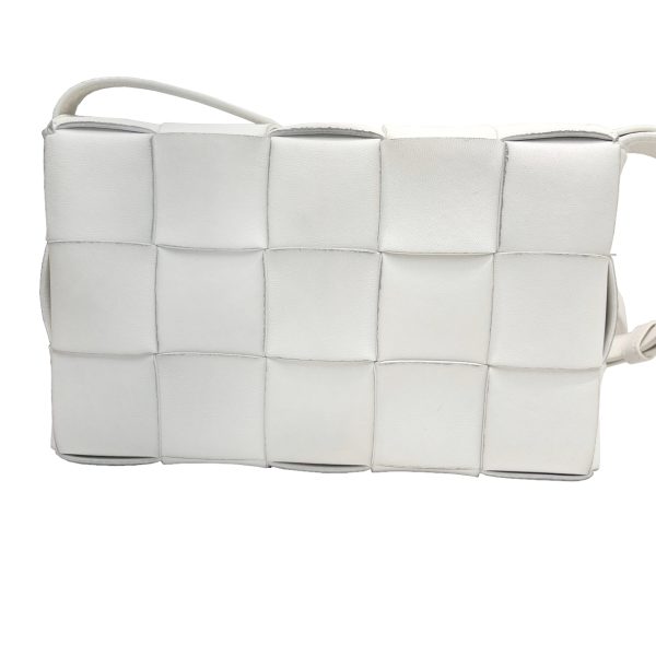 imgrc0095432721 Bottega Veneta Cassette Intrecciato Shoulder Bag Leather White