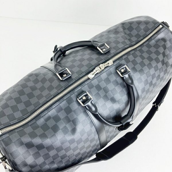 imgrc0095445873 Louis Vuitton Keepall Bandouliere 55 Bag Damier Graphite Black