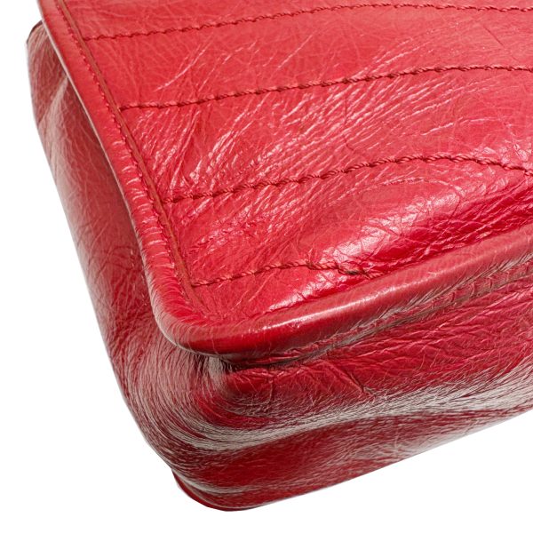 imgrc0095457611 Saint Laurent Chain Shoulder Wallet V Stitch Leather Red