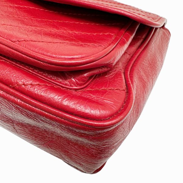 imgrc0095457613 Saint Laurent Chain Shoulder Wallet V Stitch Leather Red