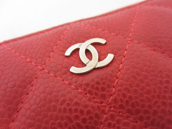 imgrc0095612480 CHANEL Caviar skin wallet long wallet salmon pink Matelasse